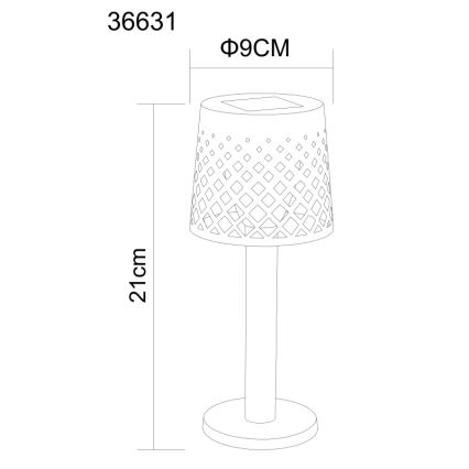 Globo - LED solcellsbelysning LED/0,06W/3,2V 3000K IP44 svart