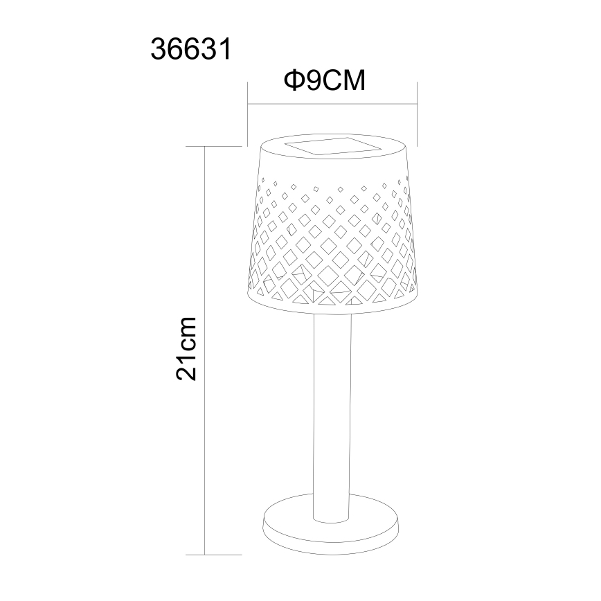 Globo - LED solcellsbelysning LED/0,06W/3,2V 3000K IP44 svart