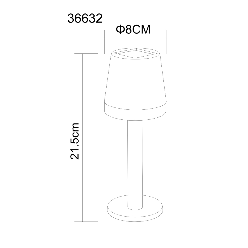 Globo - LED solcellsbelysning LED/0,5W/3,2V 3000K IP44 svart