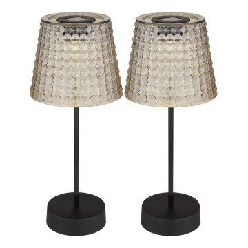 Globo 36634-2S - KIT 2x LED solcellsbelysning SOLAR LED/0,06W/3V IP44 grå