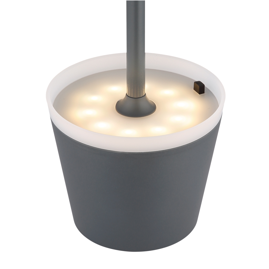 Globo - LED solcellsbelysning LED/0,6W/3V 3000K IP44 antracit