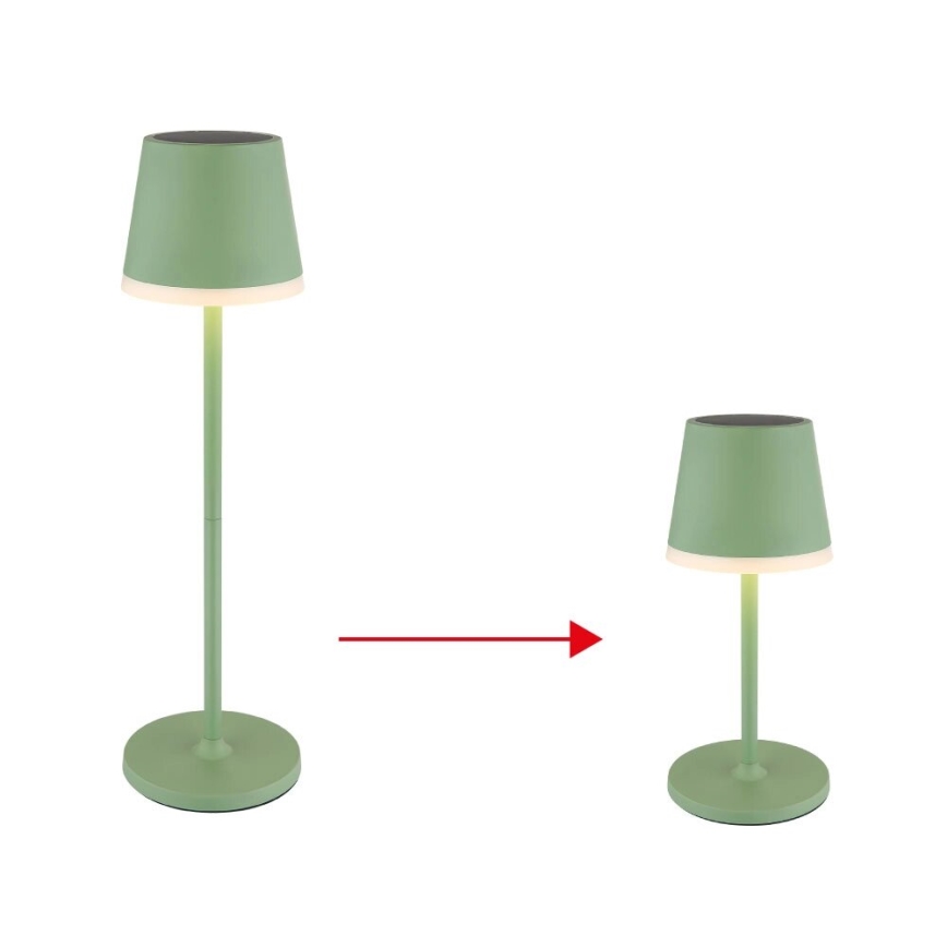 Globo - LED Solcellsbelysning LED/0,06W/3V 3000K IP44 grön