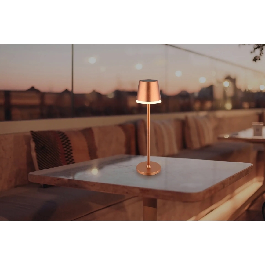 Globo - LED Solcellsbelysning LED/0,6W/3V 3000K IP44 koppar