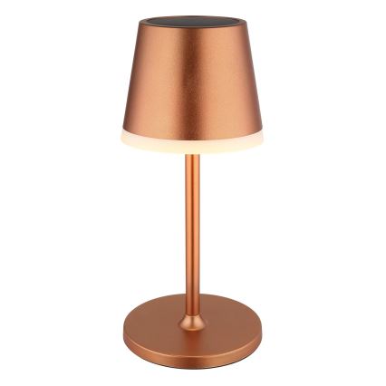Globo - LED Solcellsbelysning LED/0,6W/3V 3000K IP44 koppar