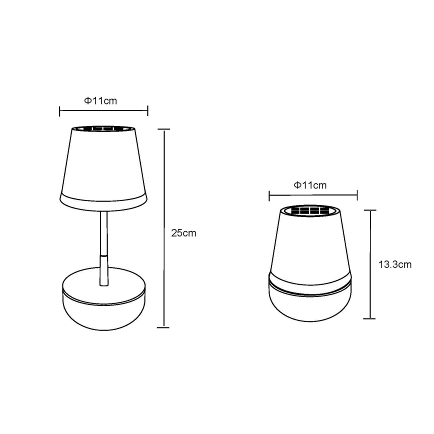 Globo - LED solcellslampa 10xLED/0,06W/3V IP44 svart