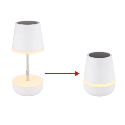 Globo - LED solcellslampa 10xLED/0,06W/3V IP44 800 mAh vit