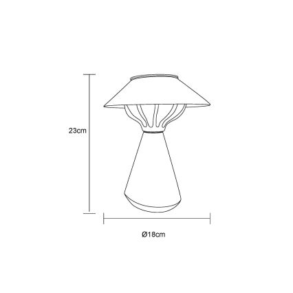 Globo - LED solcellslampa 10xLED/0,06W/1,2V IP44 600 mAh brun