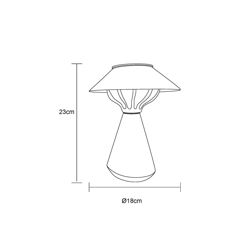 Globo - LED solcellslampa 10xLED/0,06W/1,2V IP44 600 mAh brun