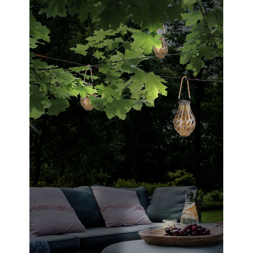 Globo - LED solcellsbelysning LED/0,06W/3V IP44 Bambu