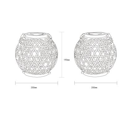 Globo - LED Solcellsbelysning LED/0,02W/3V IP44