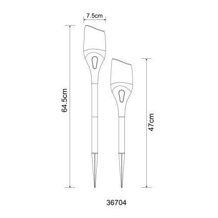 Globo - LED solcellsbelysning LED/2,4W/3V 1600K IP44