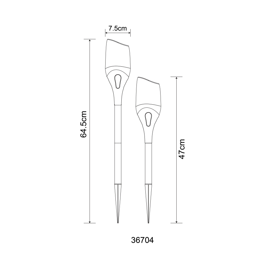 Globo - LED solcellsbelysning LED/2,4W/3V 1600K IP44