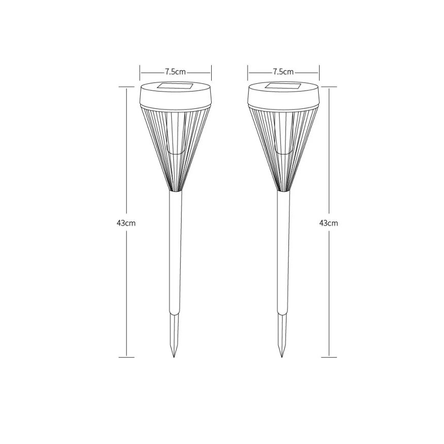 Globo - KIT 2x LED solcellslampa LED/0,1W/1,2V IP44