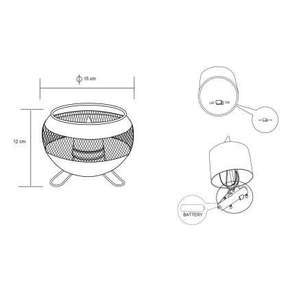 Globo - LED solcellsbelysning LED/1,2V IP44