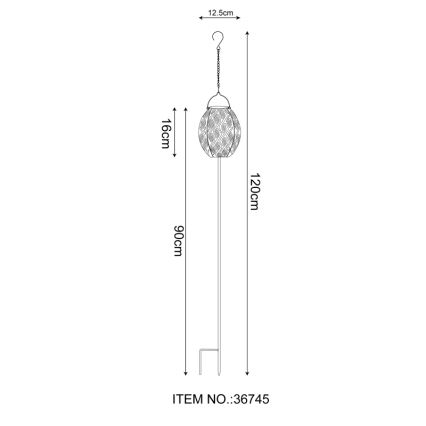 Globo - LED solcellsbelysning 03.01.2001 LED/0,06W/3,2V 3000K IP44