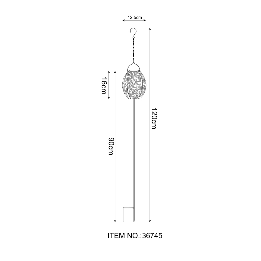 Globo - LED solcellsbelysning 03.01.2001 LED/0,06W/3,2V 3000K IP44