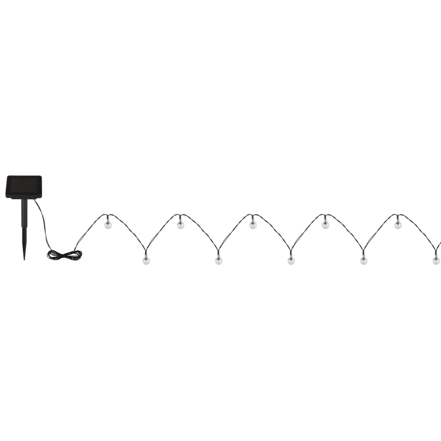 Globo - LED solcellsljusslinga 20xLED/0,06W/3,2V 285 cm IP44 600 mAh