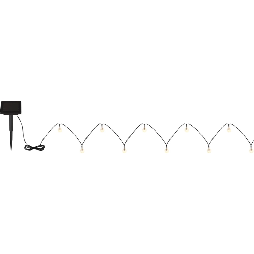 Globo - LED solcellsljusslinga 20xLED/0,06W/3,2V 285 cm IP44 600 mAh