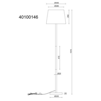 Globo - Golvlampa 1xE27/40W/230V