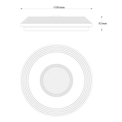 Globo - LED Dimbar taklampa LED/24W/230V 2700-6500K + fjärrkontroll