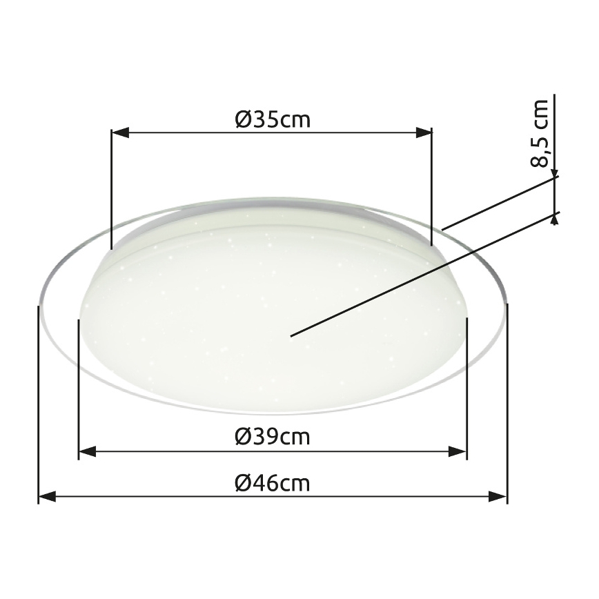 Globo - LED Dimbar taklampa LED/30W/230V 3000-6500K + fjärrkontroll