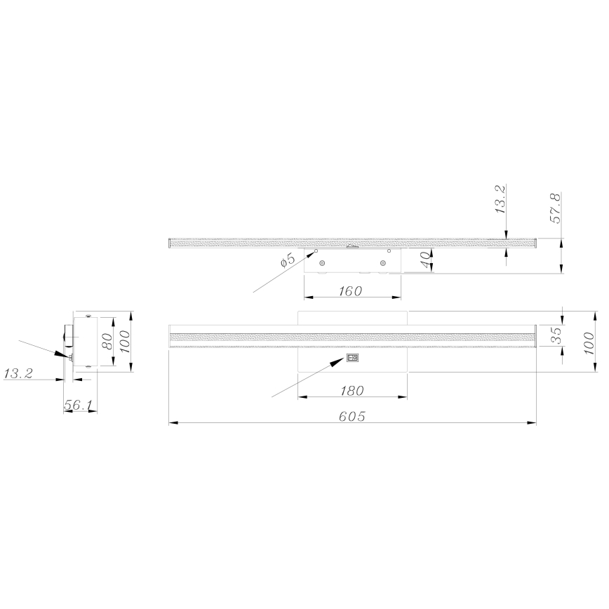 Globo - LED Badrumsväggbelysning  LED/18W/230V IP44
