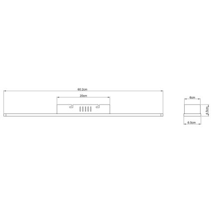 Globo 41509-12 - LED Badrumsbelysning tak BURGOS LED/12W/230V IP44