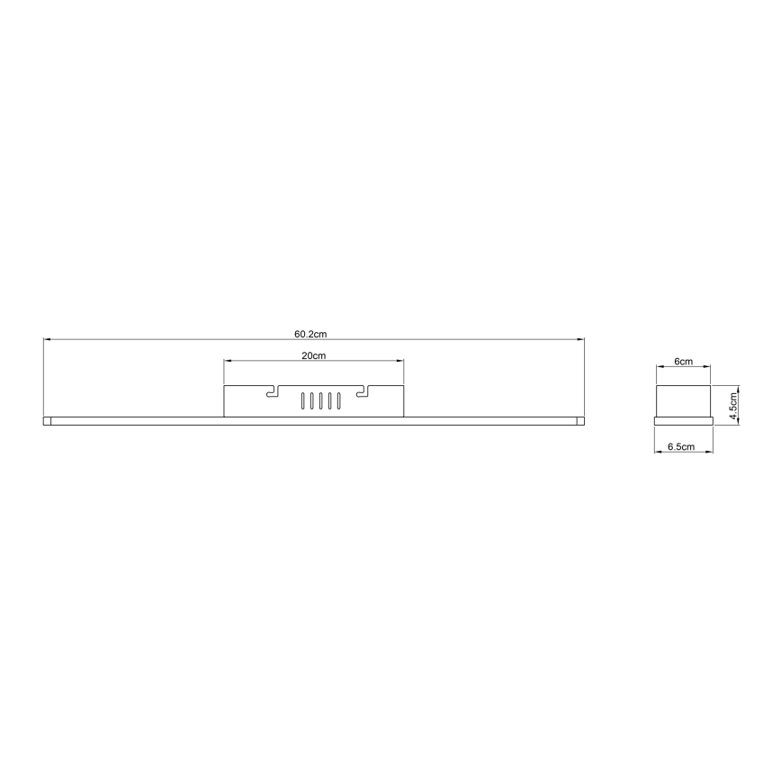 Globo 41509-12 - LED Badrumsbelysning tak BURGOS LED/12W/230V IP44