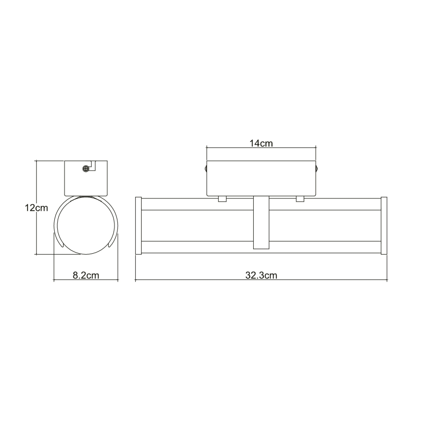 Globo - LED Badrumsbelysning vägg LED/15W/230V IP44