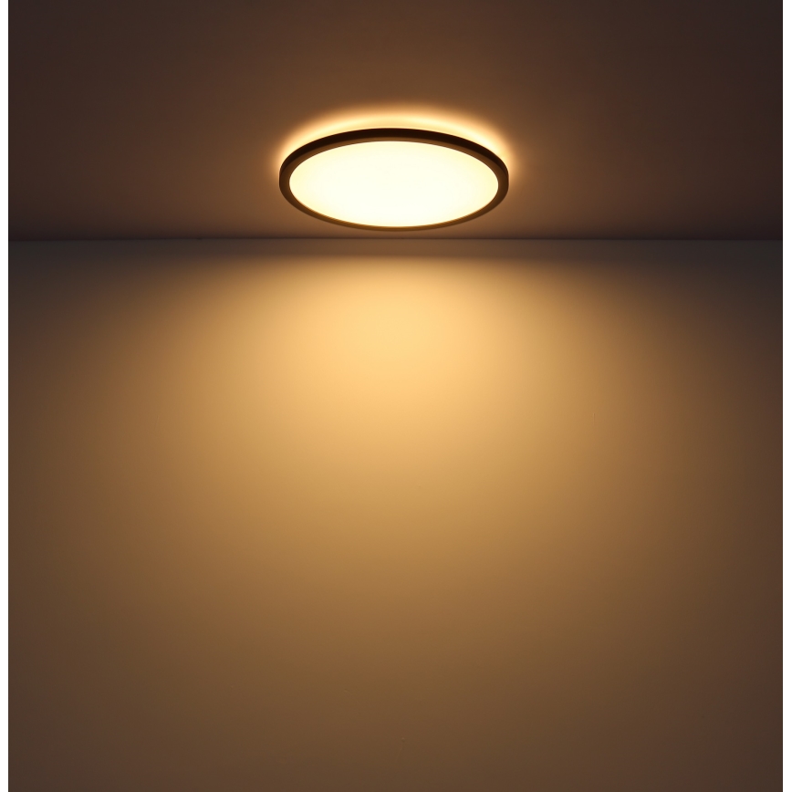 Globo - LED ljusreglerad taklampa till badrum LED/18W/230V diameter 29,4 cm IP44 svart