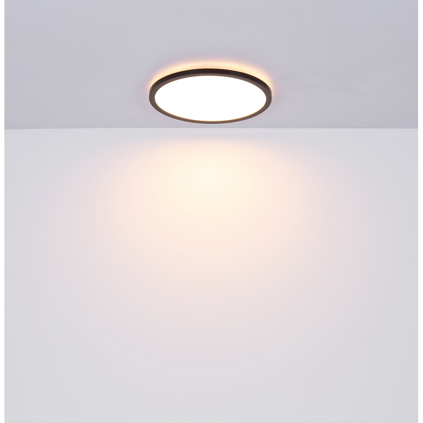 Globo - LED ljusreglerad taklampa till badrum LED/18W/230V diameter 29,4 cm IP44 svart