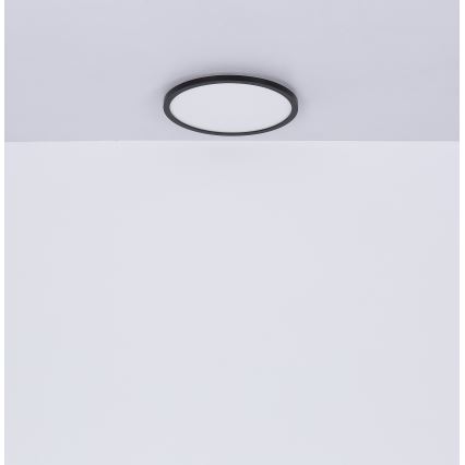 Globo - LED ljusreglerad taklampa till badrum LED/18W/230V diameter 29,4 cm IP44 svart