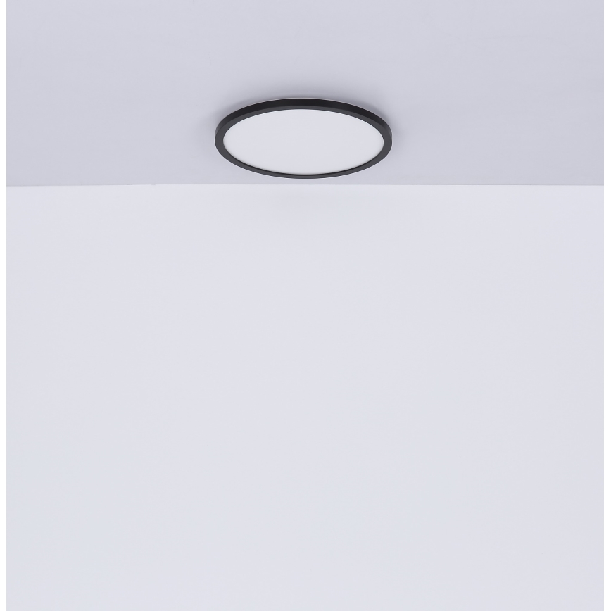 Globo - LED ljusreglerad taklampa till badrum LED/18W/230V diameter 29,4 cm IP44 svart
