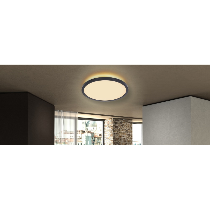 Globo - LED ljusreglerad taklampa till badrum LED/18W/230V diameter 29,4 cm IP44 svart