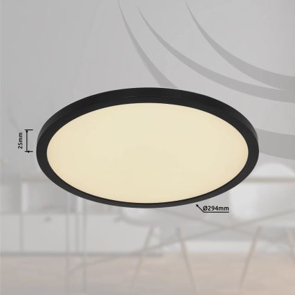 Globo - LED RGB Ljusreglerad vägglampa för badrum LED/18W/230V 3000-6000K + fjärrkontroll IP44 svart