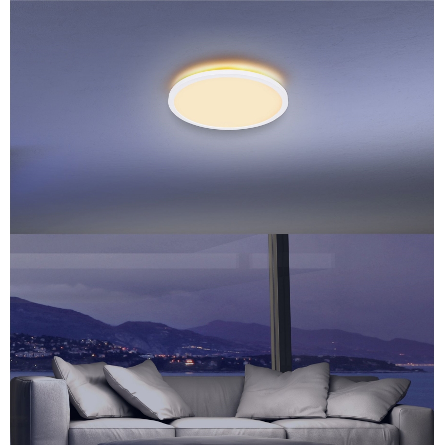 Globo - LED ljusreglerad taklampa till badrum LED/18W/230V diameter 29,4 cm IP44 vit