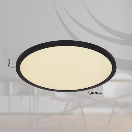 Globo - LED RGB Ljusreglerad vägglampa för badrum LED/21W/230V 3000-6000K + fjärrkontroll IP44 svart