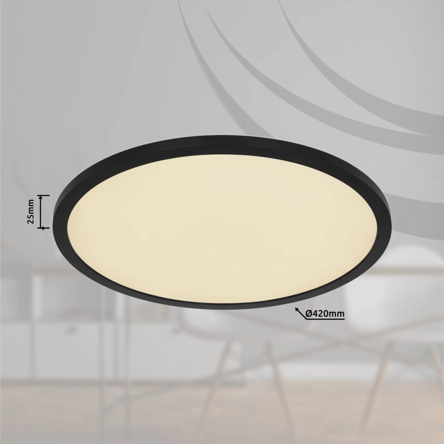 Globo - LED RGB Ljusreglerad vägglampa för badrum LED/21W/230V 3000-6000K + fjärrkontroll IP44 svart
