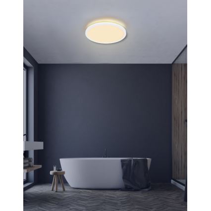 Globo - LED ljusreglerad taklampa till badrum LED/24W/230V diameter 42 cm IP44 vit
