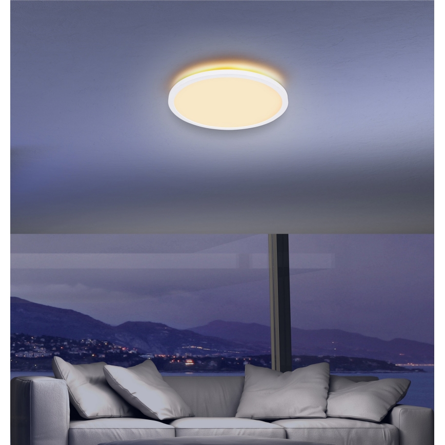 Globo - LED ljusreglerad taklampa till badrum LED/24W/230V diameter 42 cm IP44 vit
