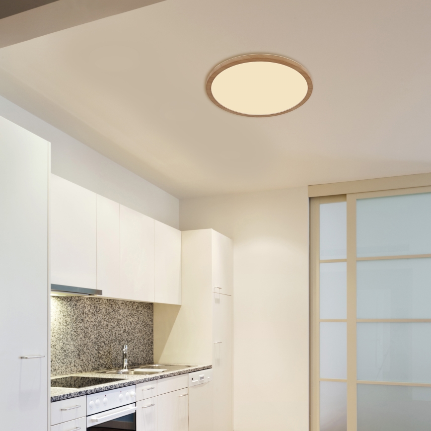 Globo - LED ljusreglerad taklampa till badrum LED/24W/230V diameter 42 cm IP44 brun