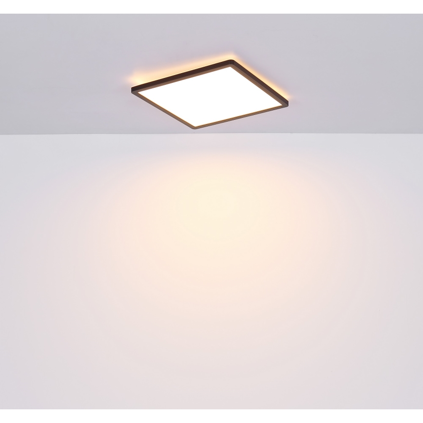 Globo - LED ljusreglerad taklampa till badrum LED/18W/230V 29,4x29,4 cm IP44 svart