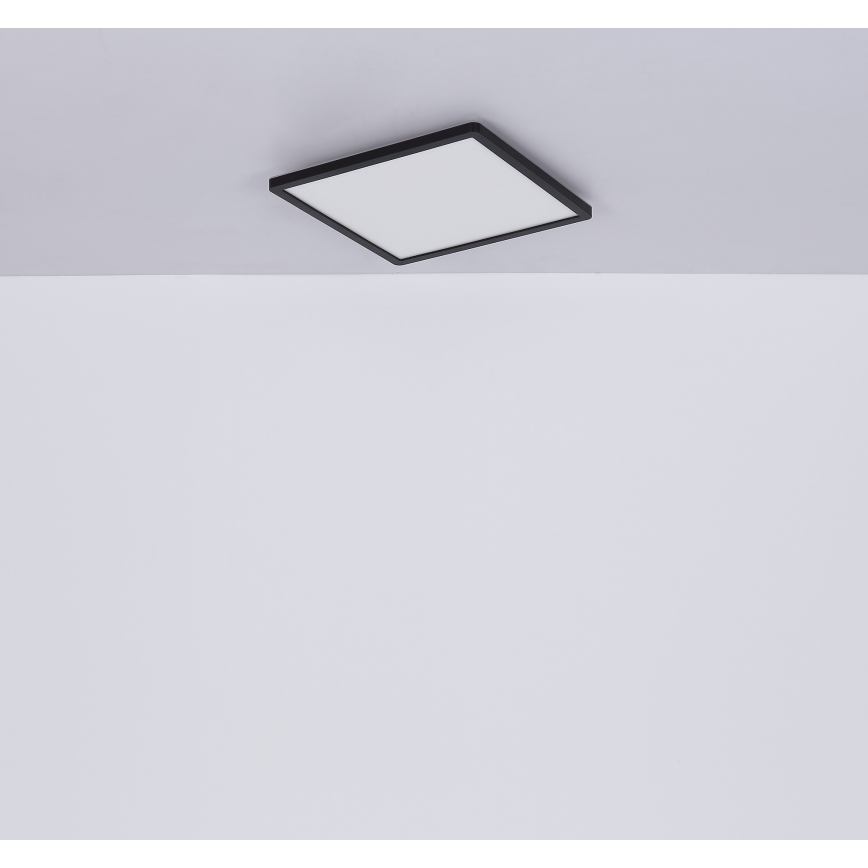 Globo - LED ljusreglerad taklampa till badrum LED/18W/230V 29,4x29,4 cm IP44 svart