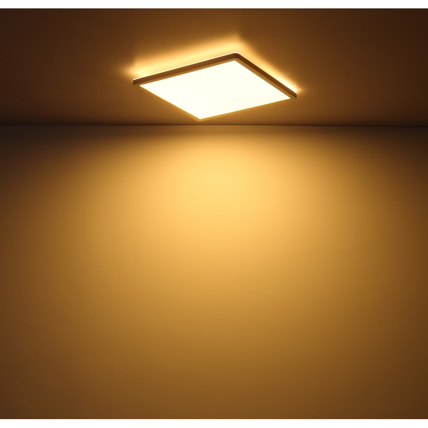 Globo - LED ljusreglerad taklampa till badrum LED/18W/230V 29,4x29,4 cm IP44 vit
