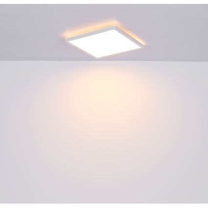 Globo - LED ljusreglerad taklampa till badrum LED/18W/230V 29,4x29,4 cm IP44 vit
