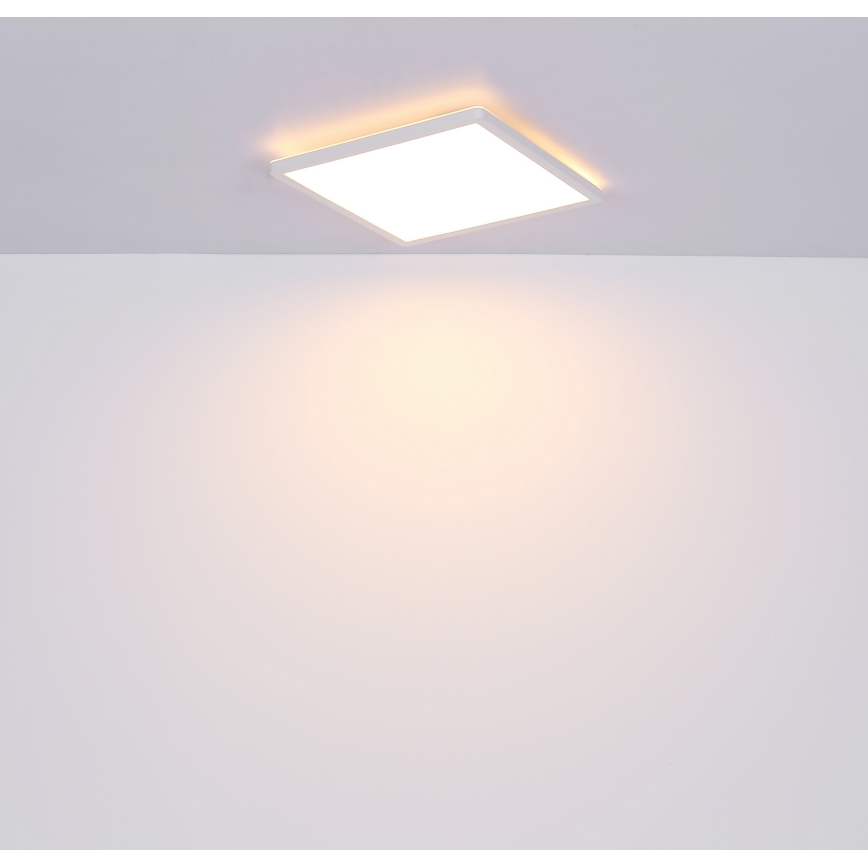 Globo - LED ljusreglerad taklampa till badrum LED/18W/230V 29,4x29,4 cm IP44 vit