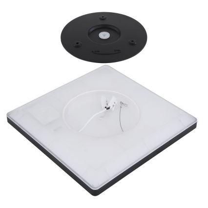 Globo - LED dimbar taklampa för badrum LED/24W/230V 42x42 cm IP44 svart