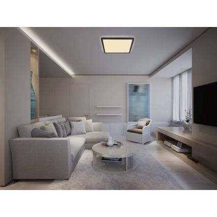 Globo - LED ljusreglerad taklampa till badrum LED/24W/230V 42x42 cm IP44 svart