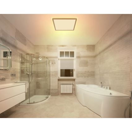 Globo - LED ljusreglerad taklampa till badrum LED/24W/230V 3000K IP44 42x42 cm mässing