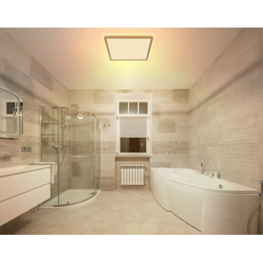 Globo - LED ljusreglerad taklampa till badrum LED/24W/230V 3000K IP44 42x42 cm mässing